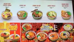 Menu Golden Lamian